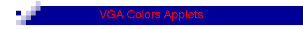 VGA Colors Applets